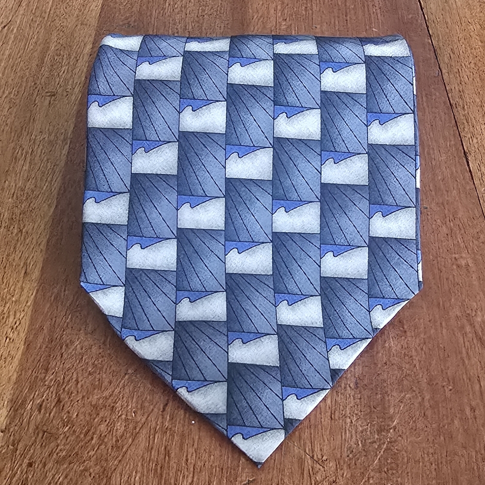 Vintage Grateful Dead Tie 100% Silk Blue Early Morning Rain Ninth Set W4" L56.5"